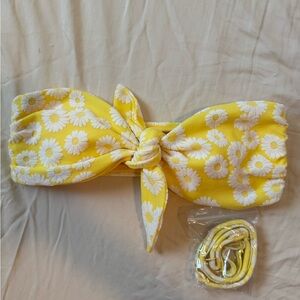 Yellow Floral Bandeau Top